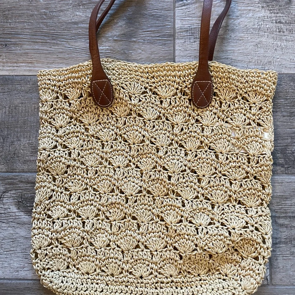❤️ GAP KIDS STRAW SUMMER SHOPPER TOTE BAG